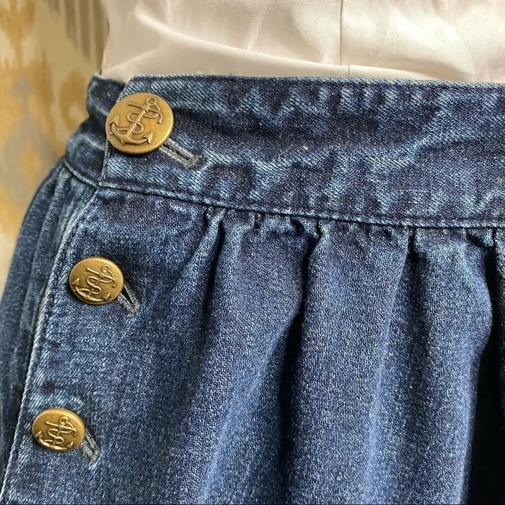 Ralph Lauren Nautical Dark Denim Circle Skirt - Picture 16 of 16